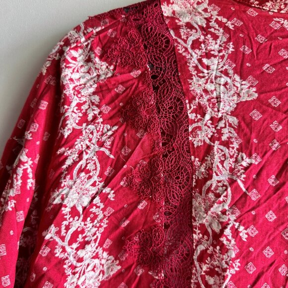 NWOT Free People x Intimately WOMEN'S BODYSUIT S, PINTUCKED LACE TRIM - Picture 12 of 13